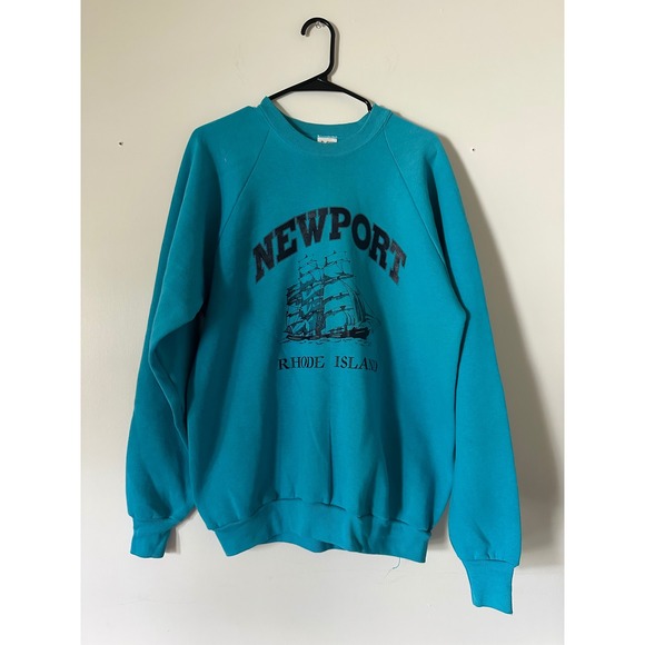 Fruit of the Loom Other - Vintage Fruit of the Loom Newport Rhode Island Sweatshirt XL Teal Made in USA